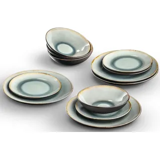 OTTO home Leelani Tafelservice 12-tlg. grau