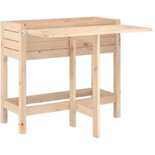 vidaXL Pflanzkübel mit Klapptisch 100 x 50 x 75 cm Braun