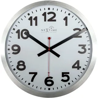 NeXtime Funkuhr Wanduhr Bahnhofsuhr "STATION - RCC", sehr leise, rund, ø 35 cm