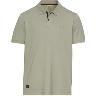 camel active Herren Kurzarm Poloshirt aus einem Baumwollmix Dunkelgrün, Menswear-L
