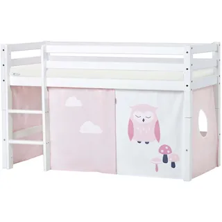 Hoppekids Hochbett »ECO Dream, Kinderbett, Spielbett, Halbhohes Bett aus Massivholz« inkl. Vorhang-Set Creator, Bettgröße & Matratze wählbar, rosa