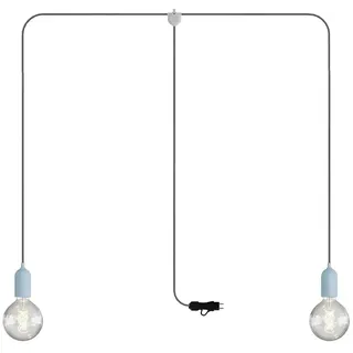 Creative Cables Mit Bulb T-snake Eiva Ip65 Außenlampe Mit 2 Tragbaren Leuchten - Light Blue - One Size