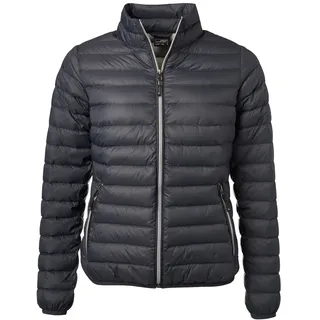 James & Nicholson leichte, klassische Daunenjacke JN1139 Gr. XL graphit/silber