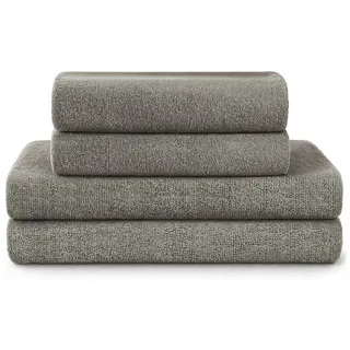 Blumtal Premium Frottier Handtuchset 70 x 140 cm grau 4-tlg.
