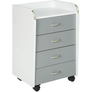 Interlink Inter Link Rollcontainer 37 x 40 x 65 cm grau und weiß