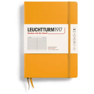 Leuchtturm1917 363388 Notizbuch (A5), 251 nummerierte Seiten, Rising Sun, liniert
