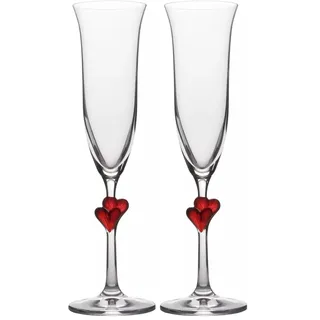 Stölzle Lausitz L'Amour Champagnergläser satiniert 2er-Set 175 ml – Edle Champagnerkelche ideal für Sekt & Prosecco – Hochwertige Sektgläser aus Kristallglas – Spülmaschinengeeignet & Bruchfest