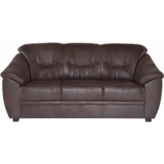 OTTO home Couch 3-Sitzer mit Federkern Braun