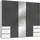 Drehtürenschrank Level by fresh to go 250 x 216 x 58 cm Weiß/Grau