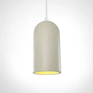 Pendelleuchte, E27, Lampe Für Wohnzimmer Esszimmer Küche, Höhenverstellbar Farbe Beton-Sandstein-Weiß - Weiß