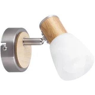 Rabalux 6486 Deckenstrahler 1 Spot Gavin, E14-Holz, silber-weiß, Skandinavisch - Silber
