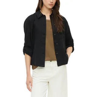 Tanktop S.OLIVER, Damen, Gr. 46, braun (teak braun), Jersey, Obermaterial: 50% Baumwolle, 50% Modal, normal hüftbedeckend, Rundhals, abgesteppte Kante, Tops Tanktop, Sommertop mit Modal