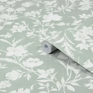 Laura Ashley Vliestapete Rye Sage Green Grün FSC®