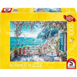Schmidt Spiele 58884 Terrasse am Meer, 1000 Teile Puzzle