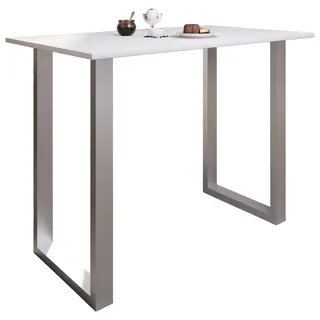 VCM Bartisch Xona Silber/ weiß ca.140x102x80cm