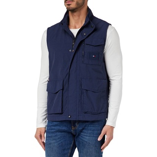 Tommy Hilfiger Herren Weste Sail Vest Ärmellos, Blau (Desert Sky), XL