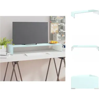 vidaXL TV-Aufsatz/Monitorerhöhung Glas Grün 90x30x13 cm - TV-Möbel - Grün