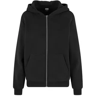 URBAN CLASSICS Fluffy Reißverschlusspullover Black L