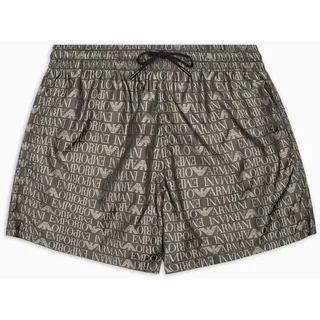 EMPORIO ARMANI Herren MID Boxer Badehose, Logo Black/Plaza, XL