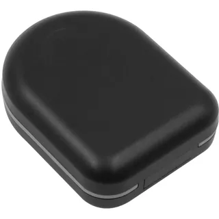 Namvo Robuste, tragbare, wasserdichte Aufbewahrungsbox für Hörgeräte, praktisches ABS + Luftpolsterfutter, 2,8 x 3,5 x 1,2 Zoll (schwarz)
