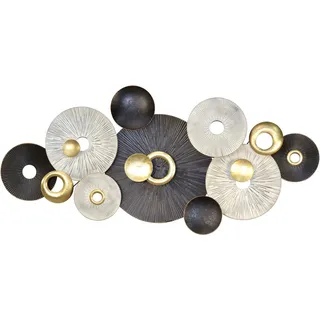 Hofmann Living And More Wanddekoobjekt »Wanddekoration« Großes Wandobjekt aus Metall, grau schwarz schwarz