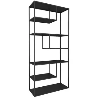 [en.casa] Vehmaa Standregal 85 x 35 x 188 cm Schwarz