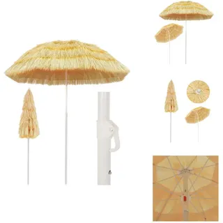 vidaXL Strandschirm Natur 180 cm Hawaii Style - Sonnenschirme & Sonnenschutze - Braun