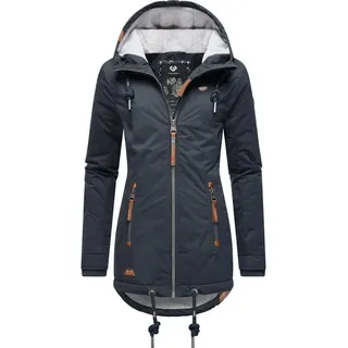 Ragwear Damen warme Winterjacke kurz wasserdicht mit Kapuze Zuzka Winter Navy22 Gr. 5XL - 5XL