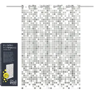 Eisl Duschvorhang Mosaik Grau 180 x 200 cm