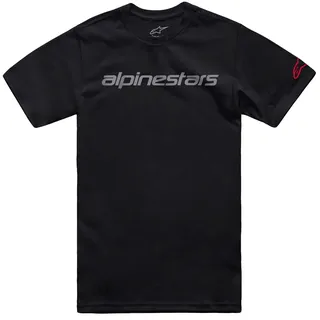 Alpinestars Linear Wordmark 2.0 CSF, T-Shirt - Schwarz/Grau/Rot / XL