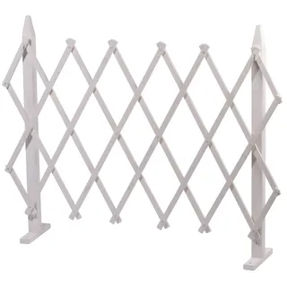 dobar® green label 29180FSCe Faltbares Rankgitter Gr. S | Rankhilfe Massivholz | Kletterhilfe für Rankgewächse | Ranknetz für Kletterpflanzen | Sichtschutz für Terrasse/Balkon | 110 x 80 cm | Weiß