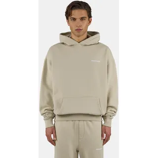 PEGADOR Kapuzensweatshirt "Logo Oversized Hoodie", Baumwollmischung, oversize, washed khaki beige weiß