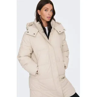 ONLY Steppmantel "ONLAGNES COATED PUFFER COAT OTW", pumice stone