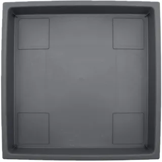 The HC Companies Quadratischer Untersetzer aus Kunststoff, 27,9 cm, für drinnen und draußen, 28,9 x 28,9 x 3,8 cm, warmes Grau