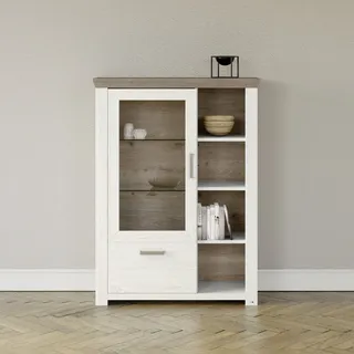 Set One by Musterring Highboard 105 x 143 x 42 cm weiß