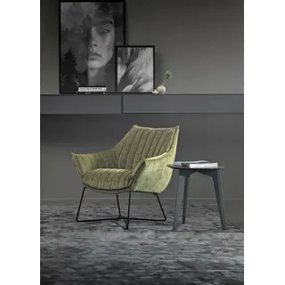 furninova Loungesessel »Egon Quilt Designsessel, Clubsessel,«, bequemer Loungesessel mit attraktiven Nahtbild und Kedernähten, grün