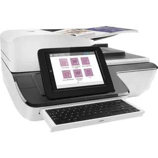 HP ScanJet Enterprise Flow N9120 fn2, Scanner, Flachbett, bis zu A3, ADF, LAN, USB, bis zu 20.000 Seiten täglich, Touchscreen mit vollständiger Tastatur