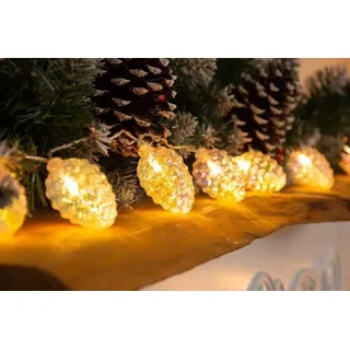 LED-Kette MAGICHOME, 10 LEDs, warmweiß, mit Tannenzapfen, 1,35 m