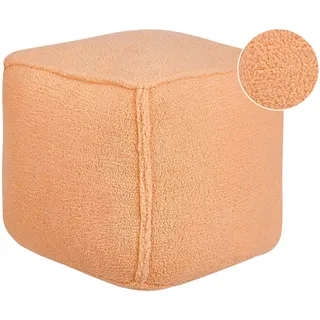 Beliani Pouf Orange Alipur , Textil , Quadratisch , 40x40x40 cm , Wohnzimmer, Sessel, Hocker & Hockerbänke, Poufs