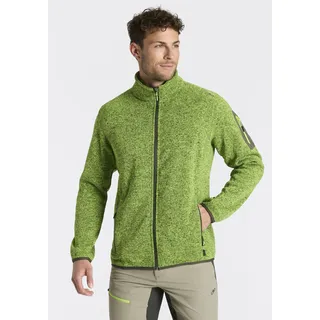 Strickfleecejacke CMP "MAN JACKET", Herren, Gr. 48, mela, oil gre, Strick, Obermaterial: 100% Polyester, eingefasste Kante, Jacken Strickfleecejacke, atmungsaktiv, schnell trocknend, wärmend, Übergangsjacke