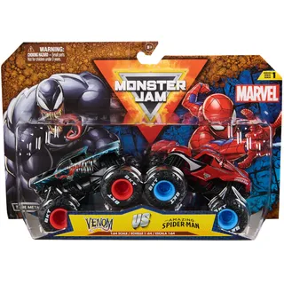 Spin Master Monster Jam 2-Pack 1:64 Spider-Man vs. Venom