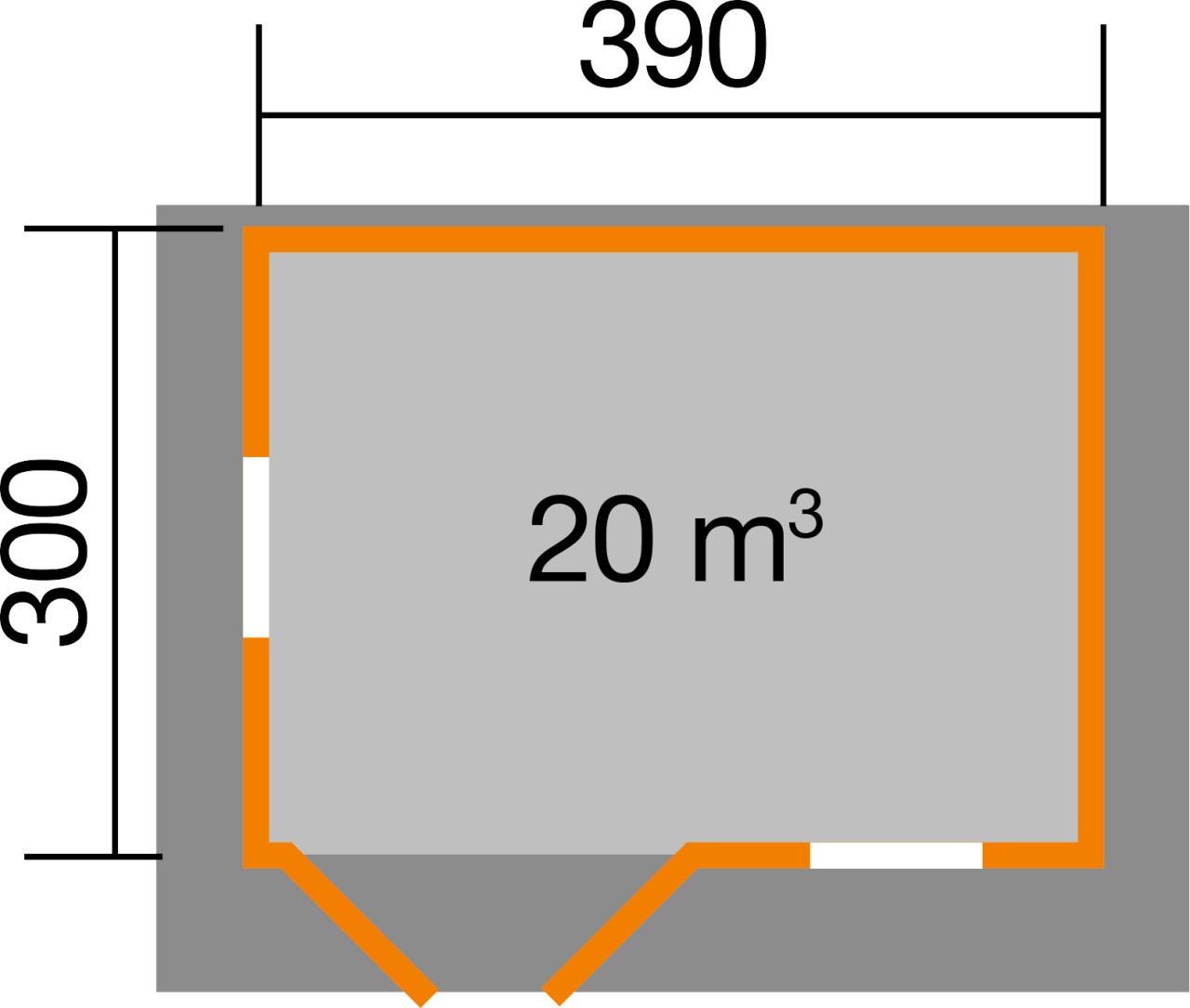 Bild von Gartenhaus 401 4,45 x 3,9 x 2,57 m türkis