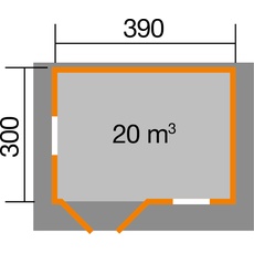 Bild Gartenhaus 401 4,45 x 3,9 x 2,57 m türkis