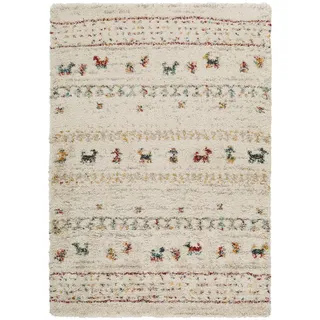 benuta Nest Hochflorteppich Gobi Beige 200x290 cm , Textil , Rauten , Rechteckig , 200x290 cm , Oeko-Tex® Standard 100 , wasserabweisend , Teppiche und Böden, Teppiche, Hochflorteppiche & Shaggys