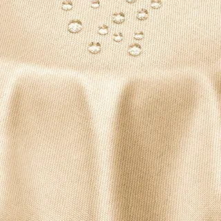 DecoHomeTextil Leinen Optik Tischdecke Rund 180 cm Champagner