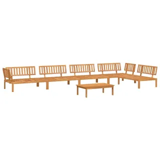 6-tlg. Garten-Sofagarnitur aus Paletten Massivholz Akazie - Braun, Bunt