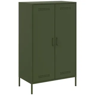 vidaXL Highboard Olivgrün 68x39x113 cm Stahl