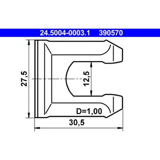 ATE Halter, Bremsschlauch 24.5004-0003.1