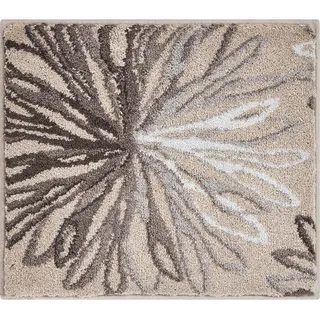 Grund Bidet-Vorleger , Taupe, Beige , Textil , Blume , rechteckig , 50x60 cm , Oeko-Tex® Standard 100, Made in Europe , rutschfest , Heimtextilien, Badtextilien, Badematten
