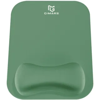 GIMARS Mauspad mit Gelkissen, Ergonomisches Mousepad mit Handauflage, Gel Memory Foam Wasserdicht Mauspads mit Handgelenkauflage für Computer Laptop Offfice Heim, Dunkelgrün